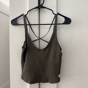 Vuori Women's Ribbed Tank Top - Olive